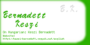 bernadett keszi business card